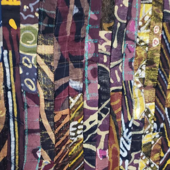 NADYA Art to Wear Reversible Patchwork Batik Vest M-L Whimsical. One Of A Kind - Picture 15 of 15